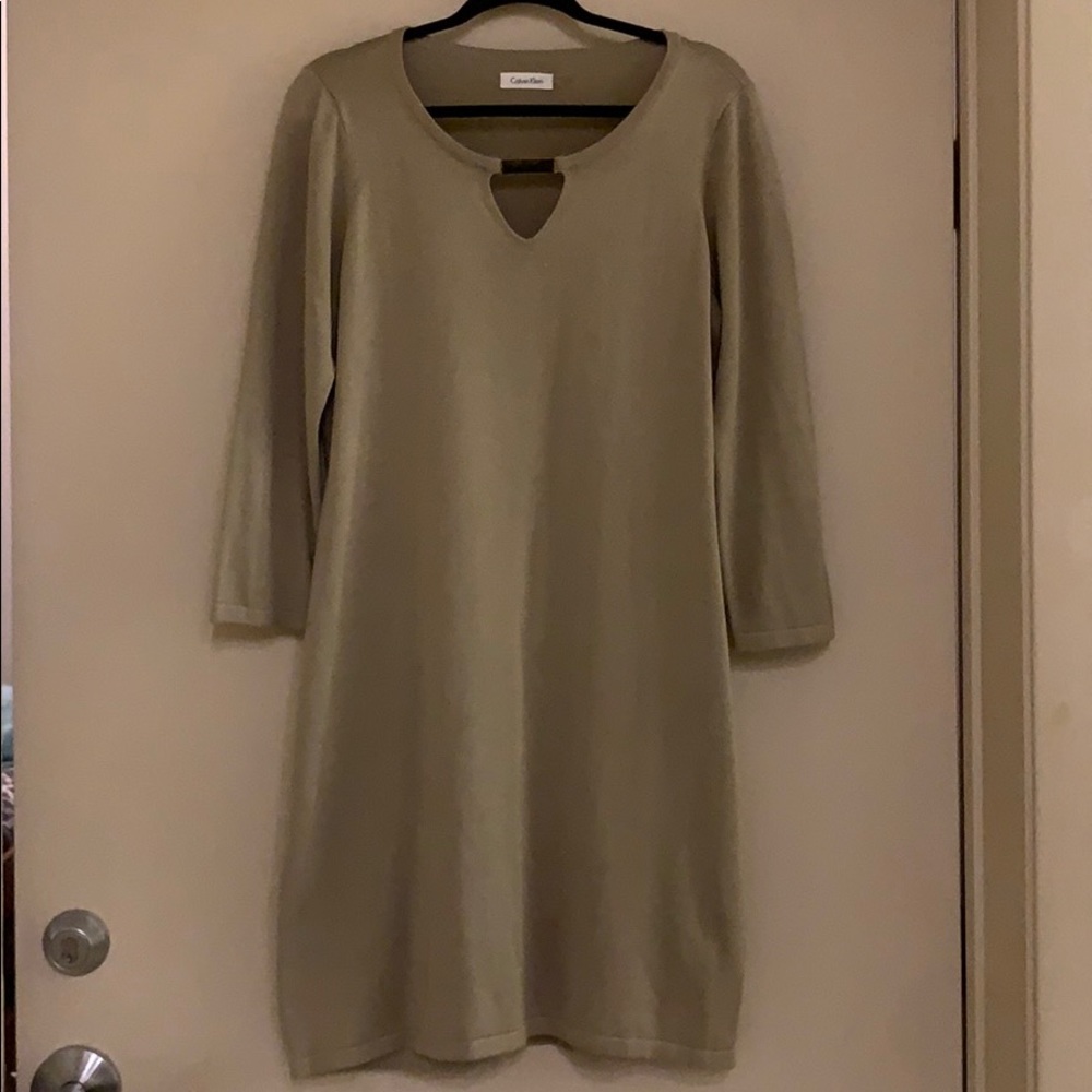 Tan Calvin Klein Dress